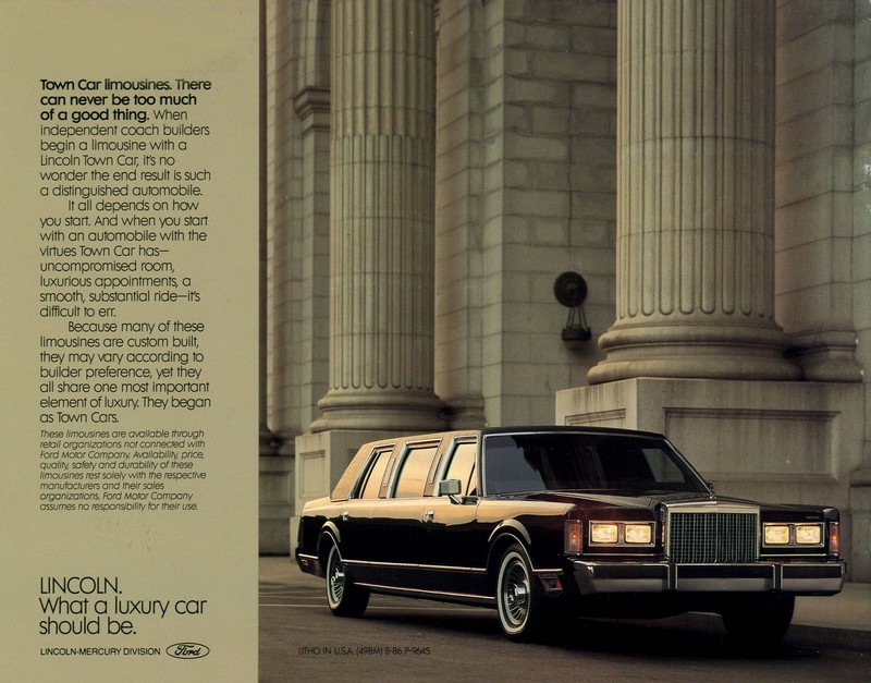1987 Lincoln Town Car Brochure Page 7